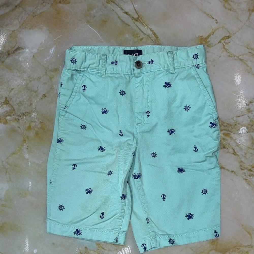 The Children’s Place Boys Print Chino Shorts - Mellow Aqua